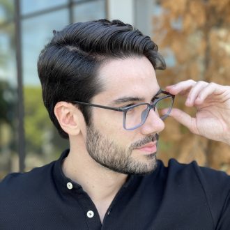 safine com br oculos de grau masculino retangular azul henrique 1