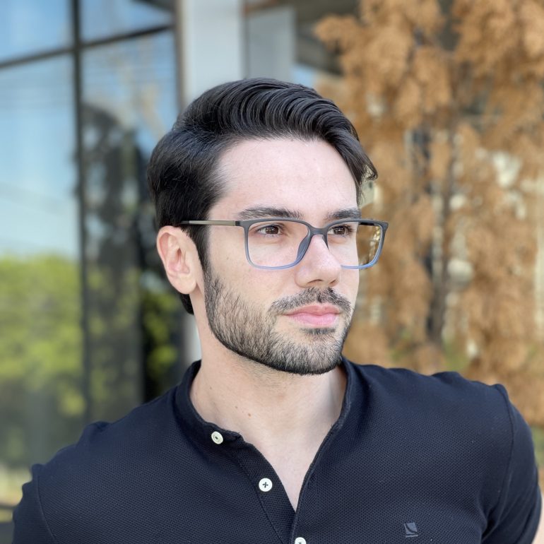 safine com br oculos de grau masculino retangular azul henrique 3