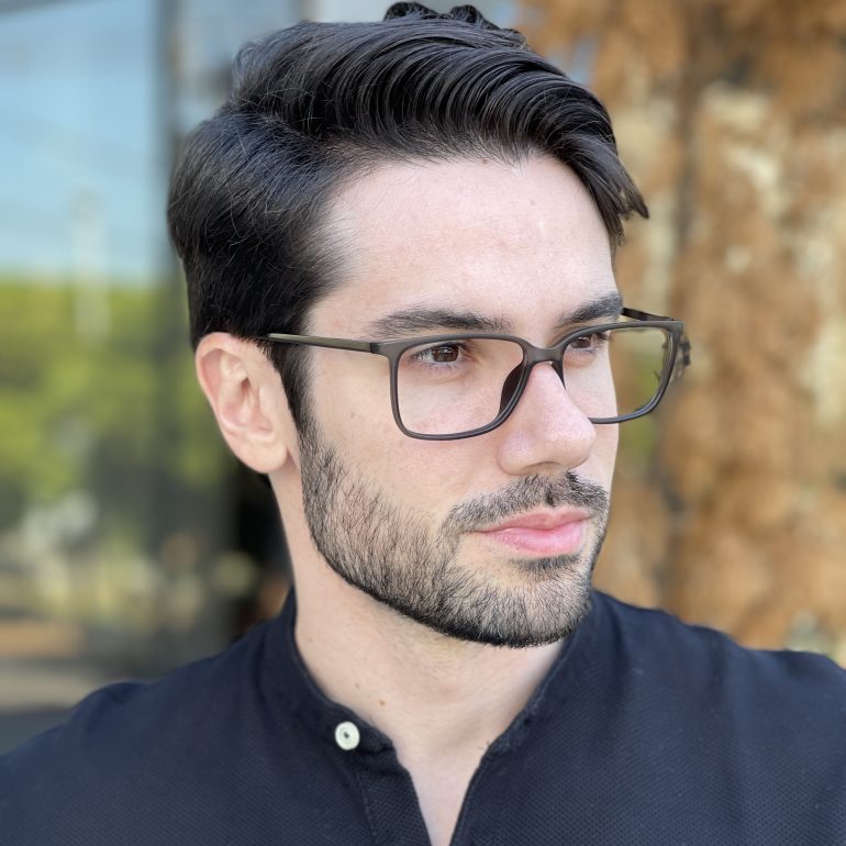 safine com br oculos de grau masculino retangular cinza henrique