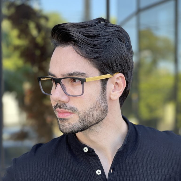 safine com br oculos de grau masculino retangular cinza vini 3