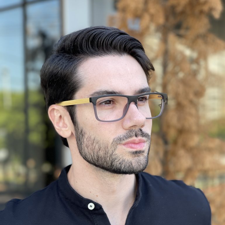 safine com br oculos de grau masculino retangular cinza vini 4