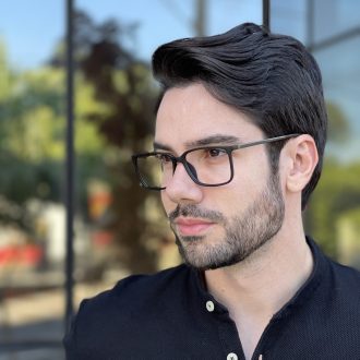 safine com br oculos de grau masculino retangular preto fosco henrique 3