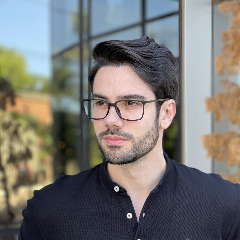 safine com br oculos de grau masculino retangular preto fosco henrique
