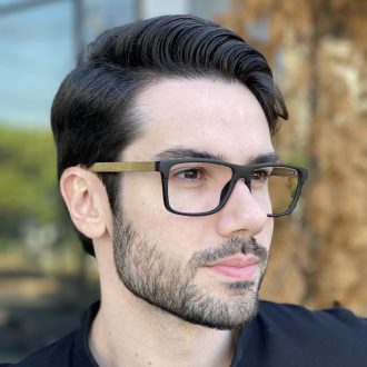 safine com br oculos de grau masculino retangular preto fosco vini