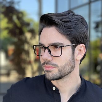 safine com br oculos de grau masculino retangular preto henrique 3
