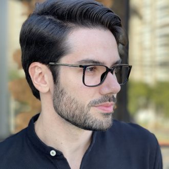 safine com br oculos de grau masculino retangular preto henrique 4