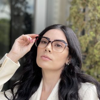 safine com br oculos de grau quadrado marrom degrade celine 3