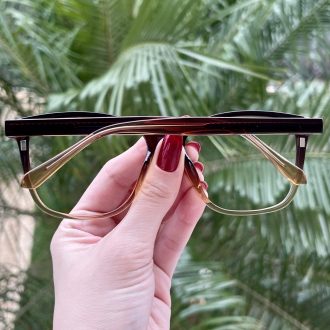 safine com br oculos de grau quadrado marrom degrade celine