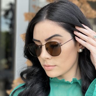 safine com br oculos de sol hexagonal marrom amanda 2