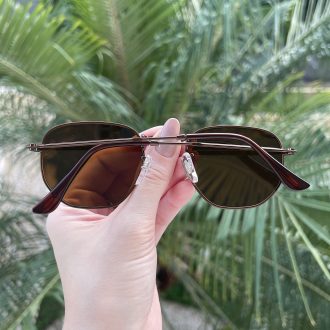 safine com br oculos de sol hexagonal marrom amanda 6