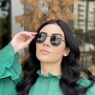 safine com br oculos de sol hexagonal preto amanda 1