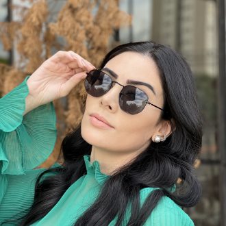 safine com br oculos de sol hexagonal preto amanda 2
