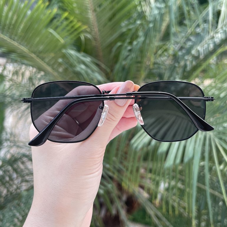 safine com br oculos de sol hexagonal preto amanda 6