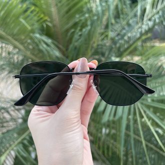 safine com br oculos de sol hexagonal preto com verde amanda 5