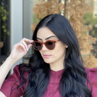 safine com br oculos de sol redondo caramelo lolo 3