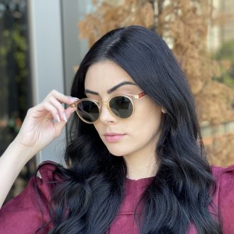 safine com br oculos de sol redondo champanhe lolo 2