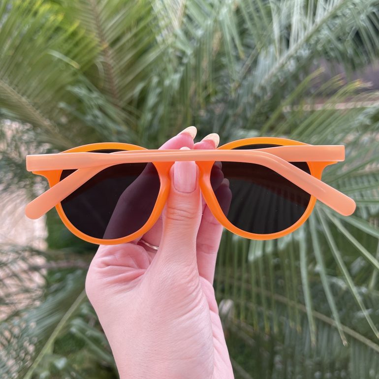 safine com br oculos de sol redondo laranja raissa