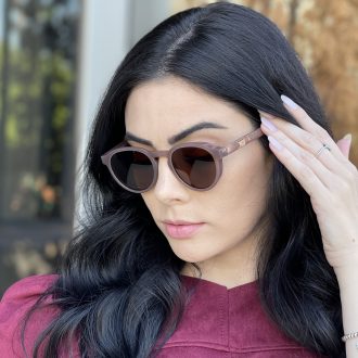 safine com br oculos de sol redondo marrom claro manu 5