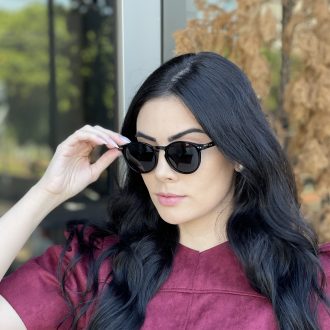 safine com br oculos de sol redondo preto eva 6