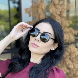 safine com br oculos de sol redondo preto fosco eva 7
