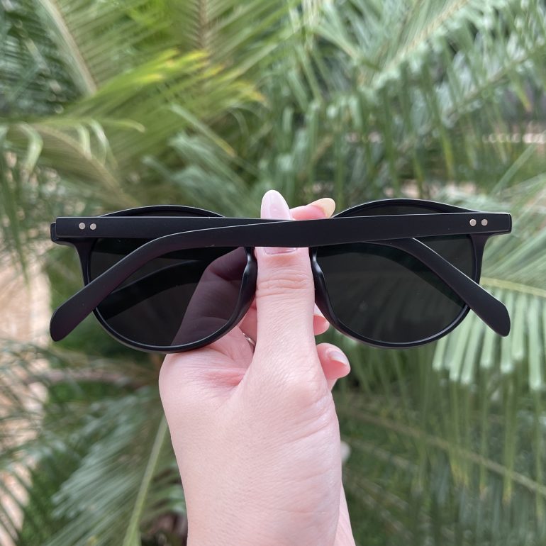 safine com br oculos de sol redondo preto fosco eva