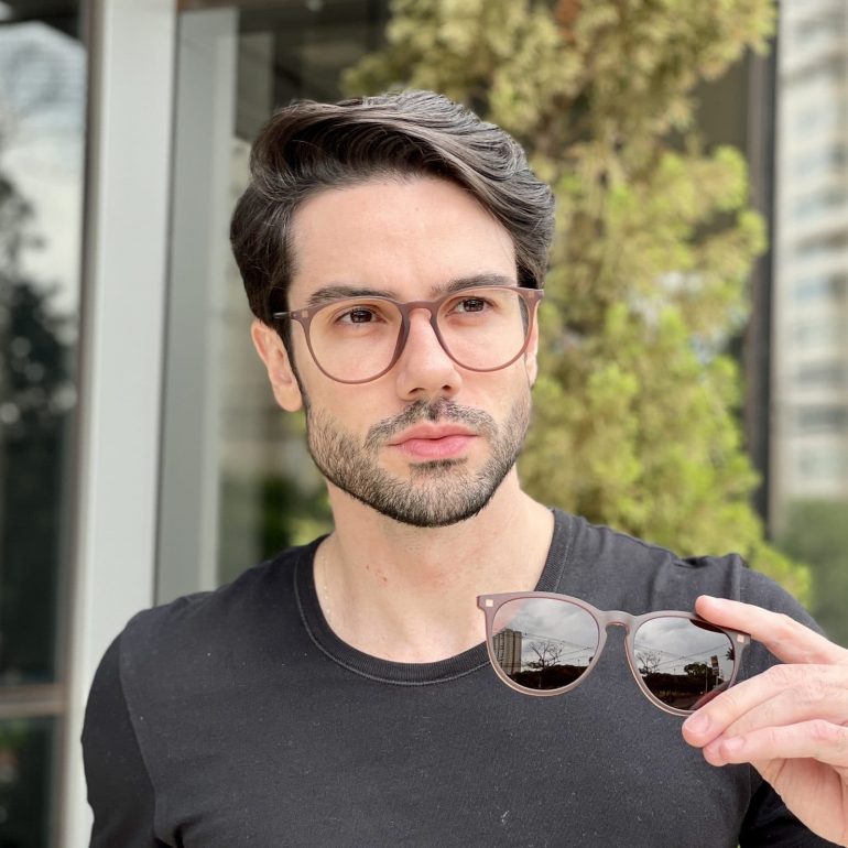 safine com br oculos 3 em 1 clip on masculino redondo marrom fabio 1