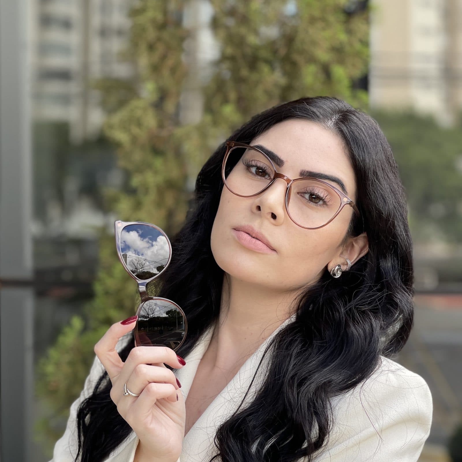safine com br oculos 3 em 1 clip on redondo marrom zoe 3