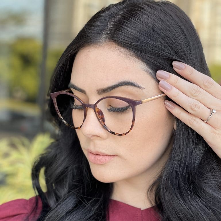 safine com br oculos de grau gatinho marsala com tartaruga tais 5