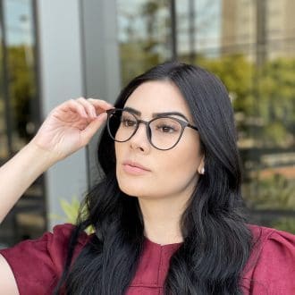 safine com br oculos de grau gatinho preto fosco tais 2