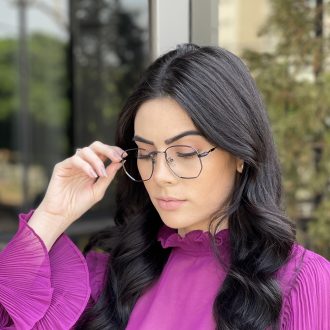 safine com br oculos de grau hexagonal grafite thalia 1