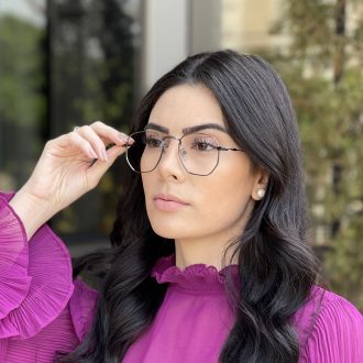 safine com br oculos de grau hexagonal grafite thalia 2