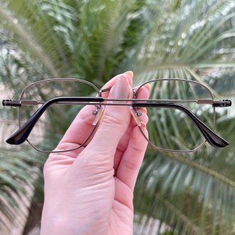safine com br oculos de grau hexagonal grafite thalia 3
