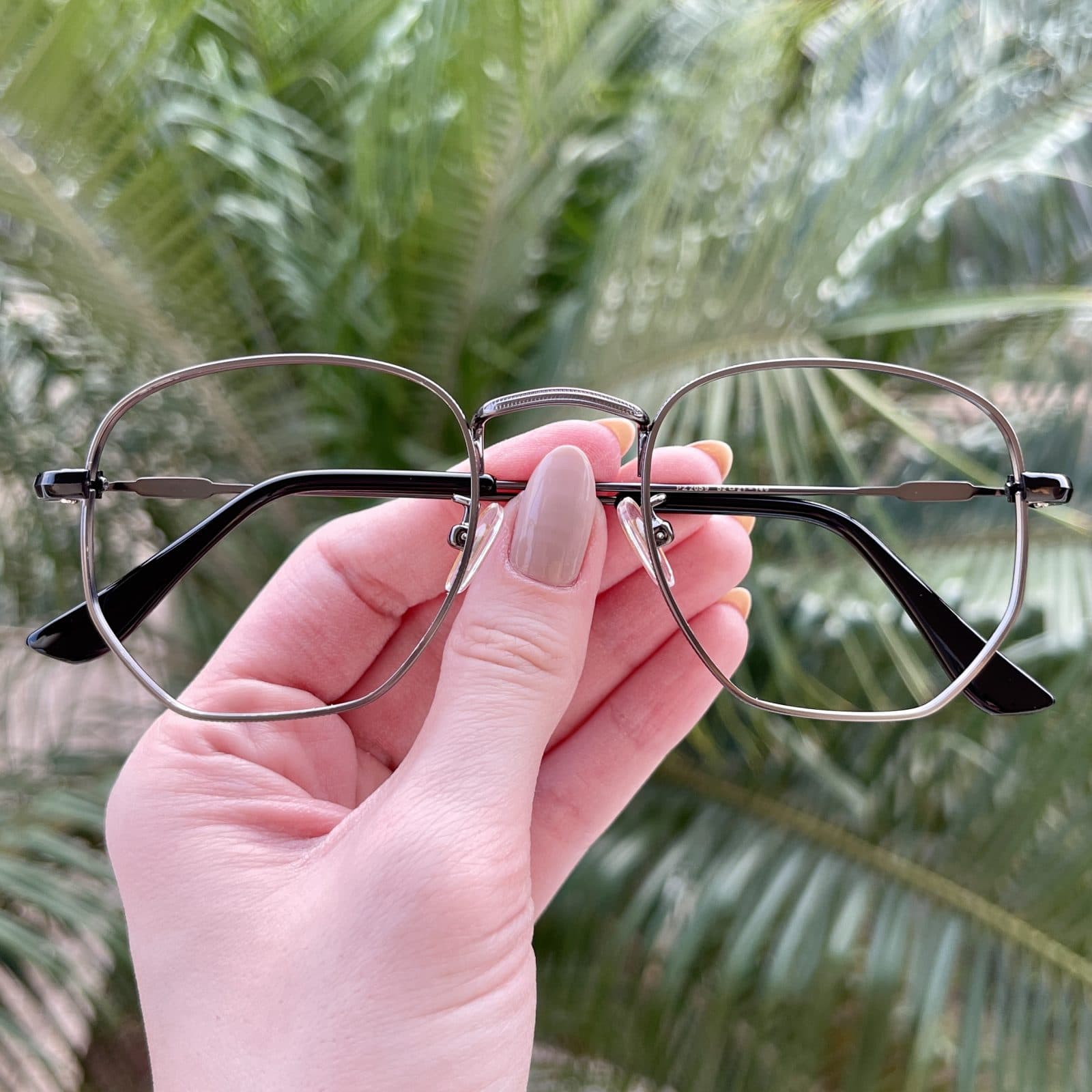 safine com br oculos de grau hexagonal grafite thalia 4