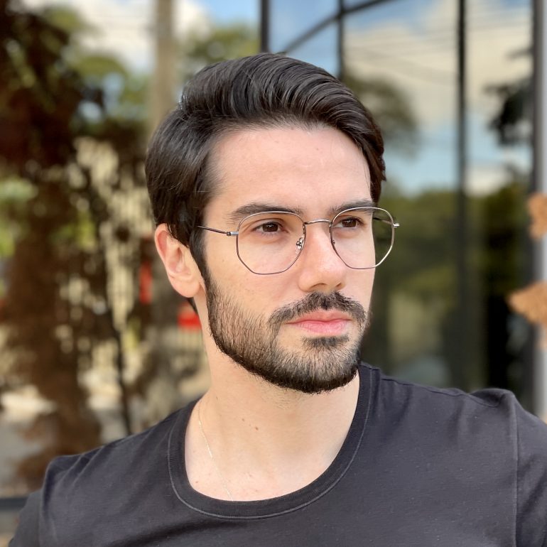 safine com br oculos de grau masculino hexagonal grafite 4