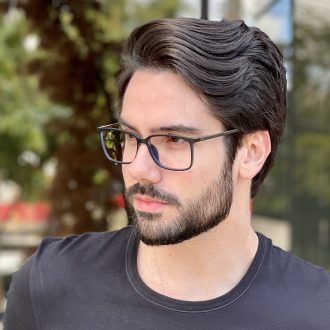 safine com br oculos de grau masculino retangular preto com azul henrique 1