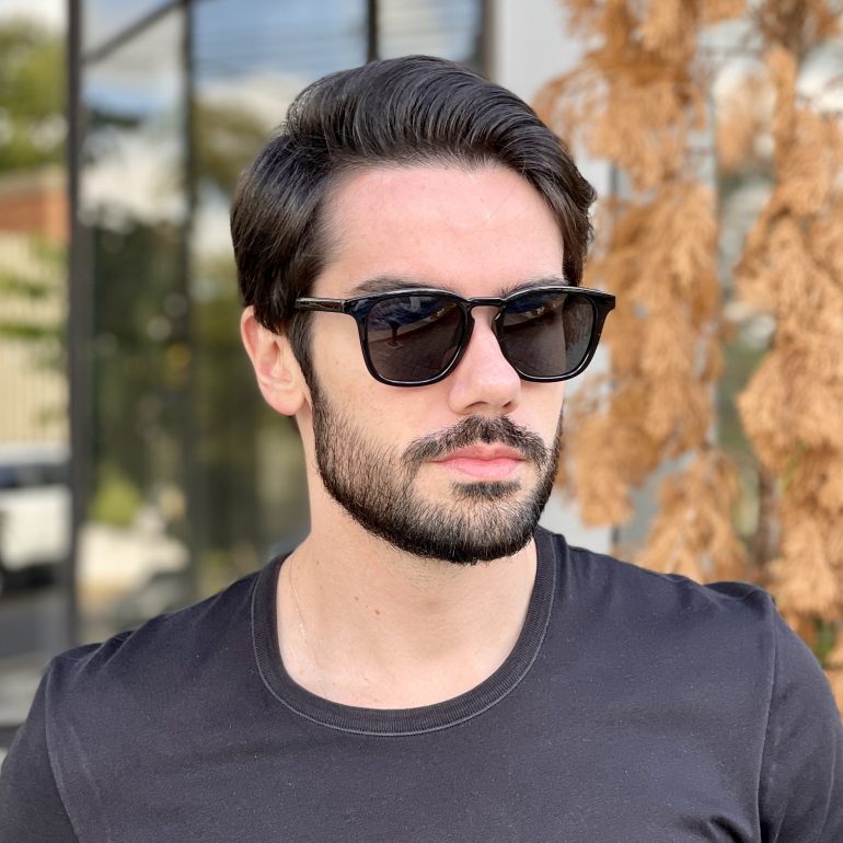 safine com br oculos de sol masculino quadrado preto diogo