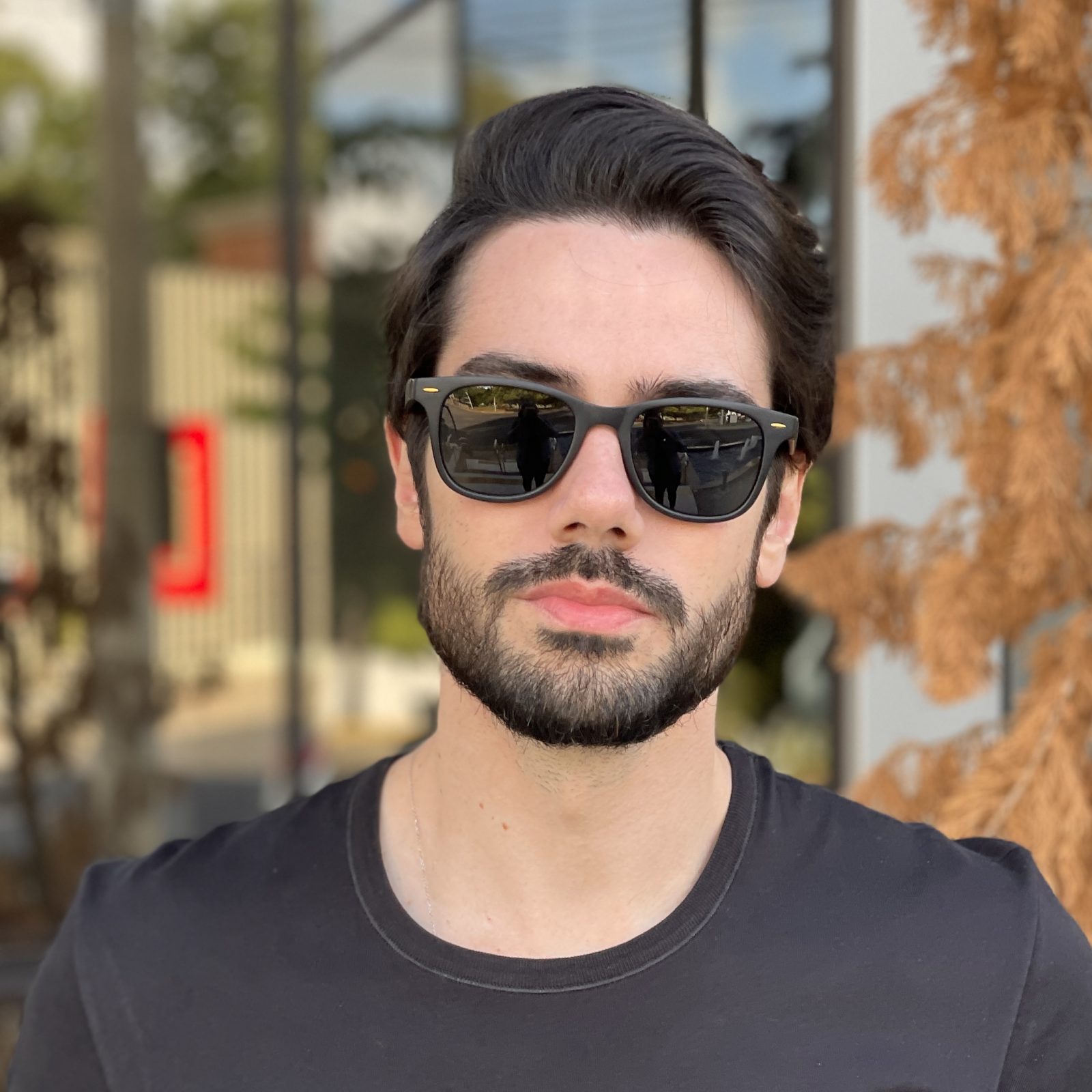 Óculos de Sol Masculino Quadrado Preto Fosco Guto Óculos de Sol Masculino Quadrado Preto Fosco Guto
