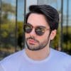 Óculos de Sol Masculino Redondo Marrom Zayan