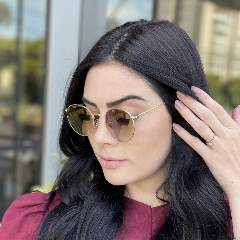 safine com br oculos de sol redondo dourado camila 2