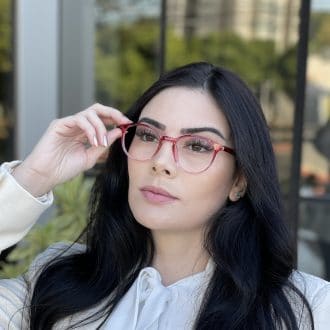 safine com br oculos 2 em 1 clip on redondo vermelho alice 2