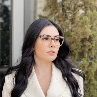 safine com br oculos de grau gatinho em acetato nude com tartaruga alanis