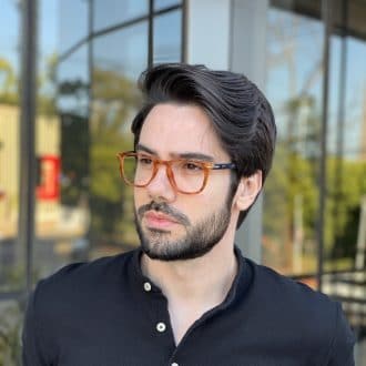 safine com br oculos de grau masculino quadrado caramelo caua 3