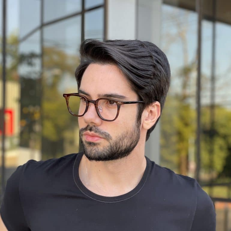 safine com br oculos de grau masculino quadrado marrom isaac 1