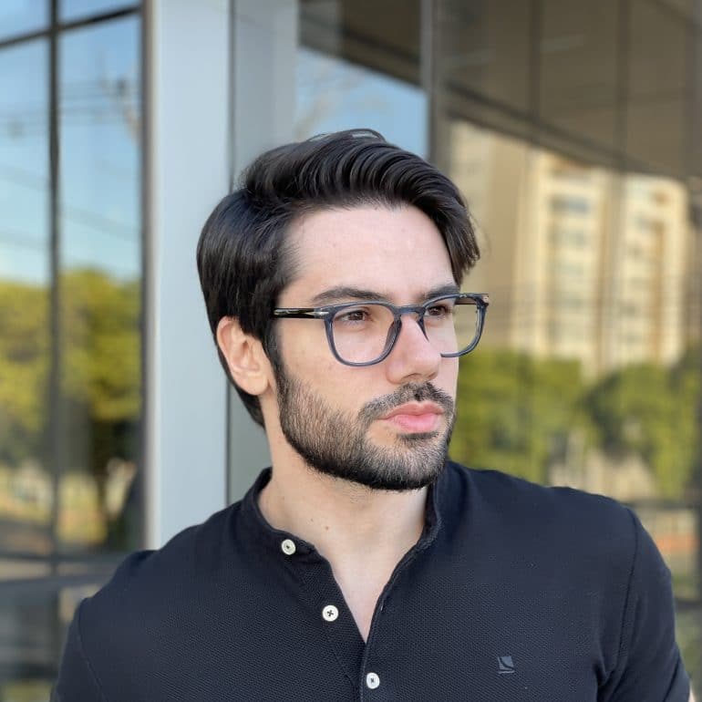 safine com br oculos de grau masculino quadrado preto com tartaruga caua 2