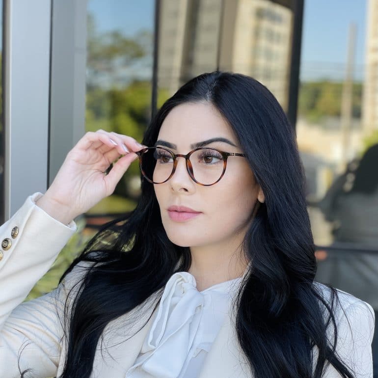 safine com br oculos de grau redondo rajado pamela