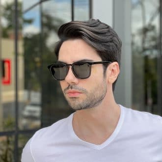 safine com br oculos de sol masculino quadrado preto arthur