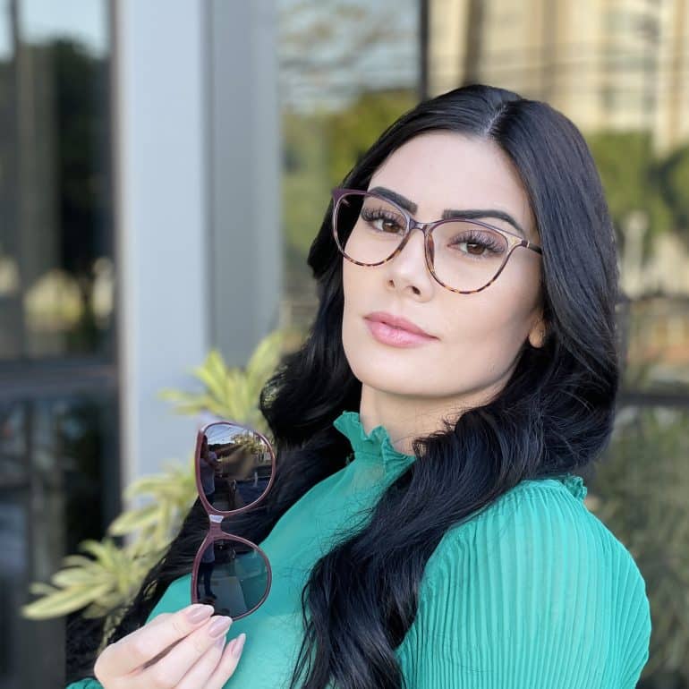 safine com br oculos 2 em 1 clip on gatinho marsala com tartaruga ariana