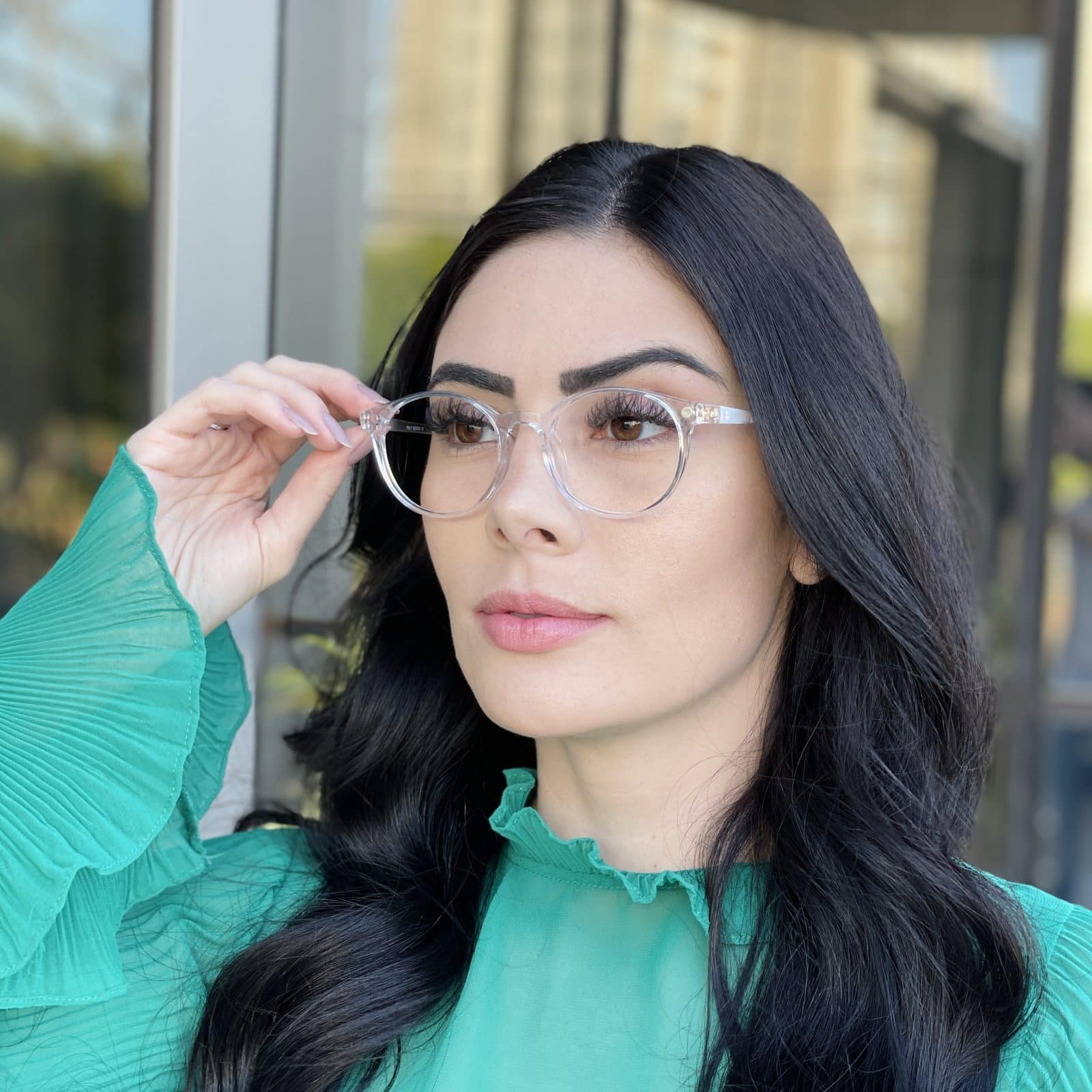 Óculos 2 em 1 Clip-On Redondo Transparente Antônia Óculos 2 em 1 Clip-On Redondo Transparente Antônia