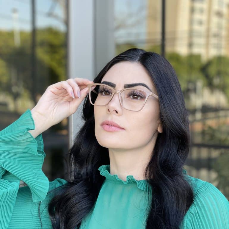 safine com br oculos 3 em 1 clip on retangular nude vivi