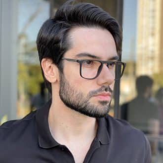 Óculos de Grau Masculino Quadrado Preto Fosco Régis